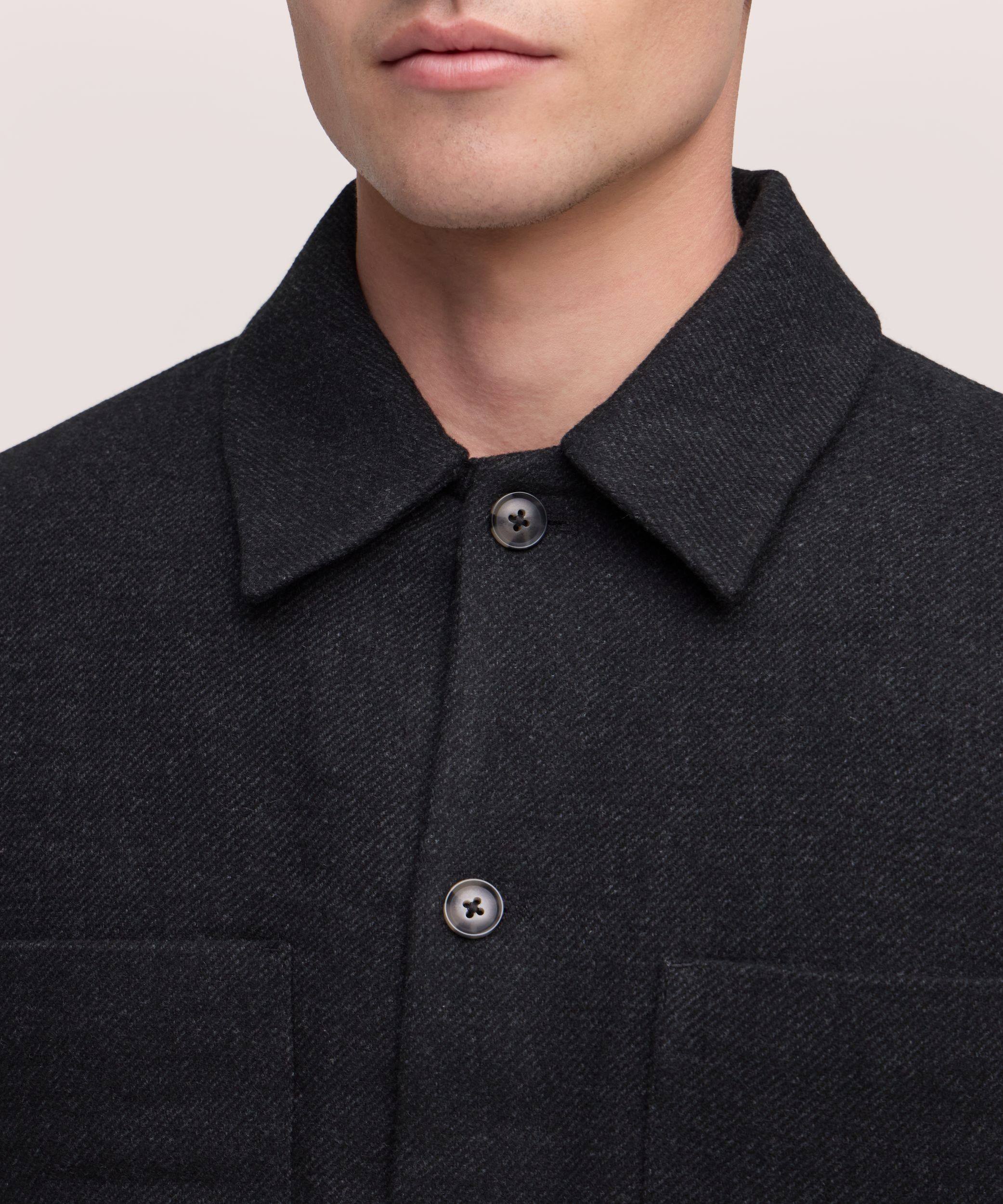 Chemise-veste en fausse laine pour hommes, Denver Hayes
