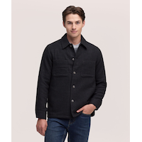 Denver Hayes Men's Faux Wool Shirt Jacket