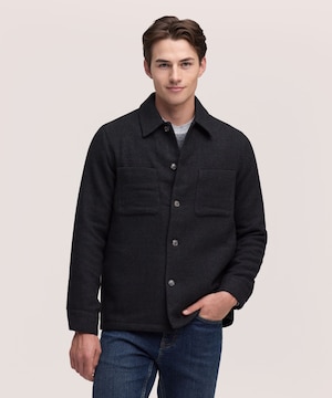 Chemise-veste en fausse laine pour hommes, Denver Hayes