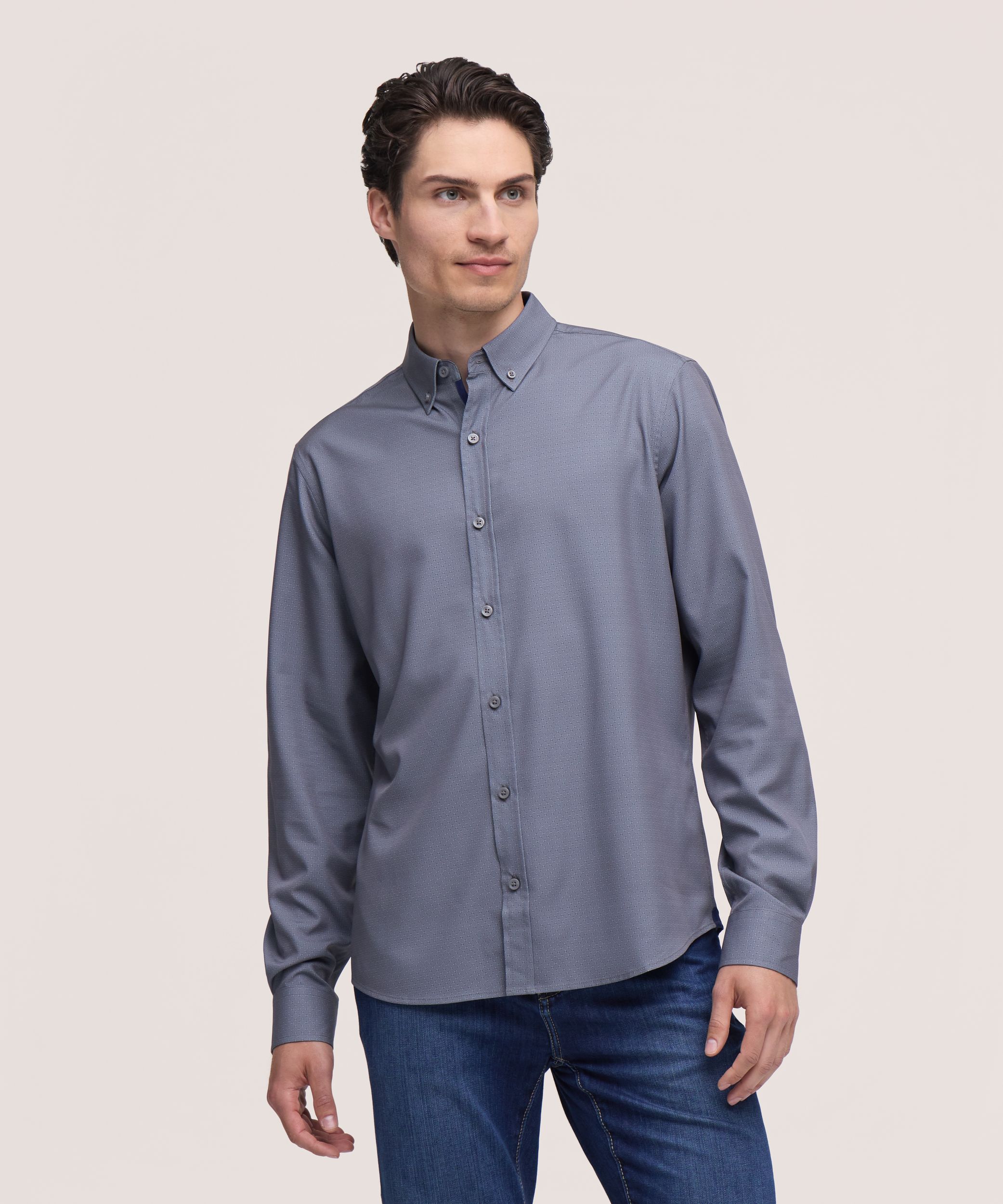 Denver Hayes Men’s Hybrid 4 Way Stretch Dress Shirt