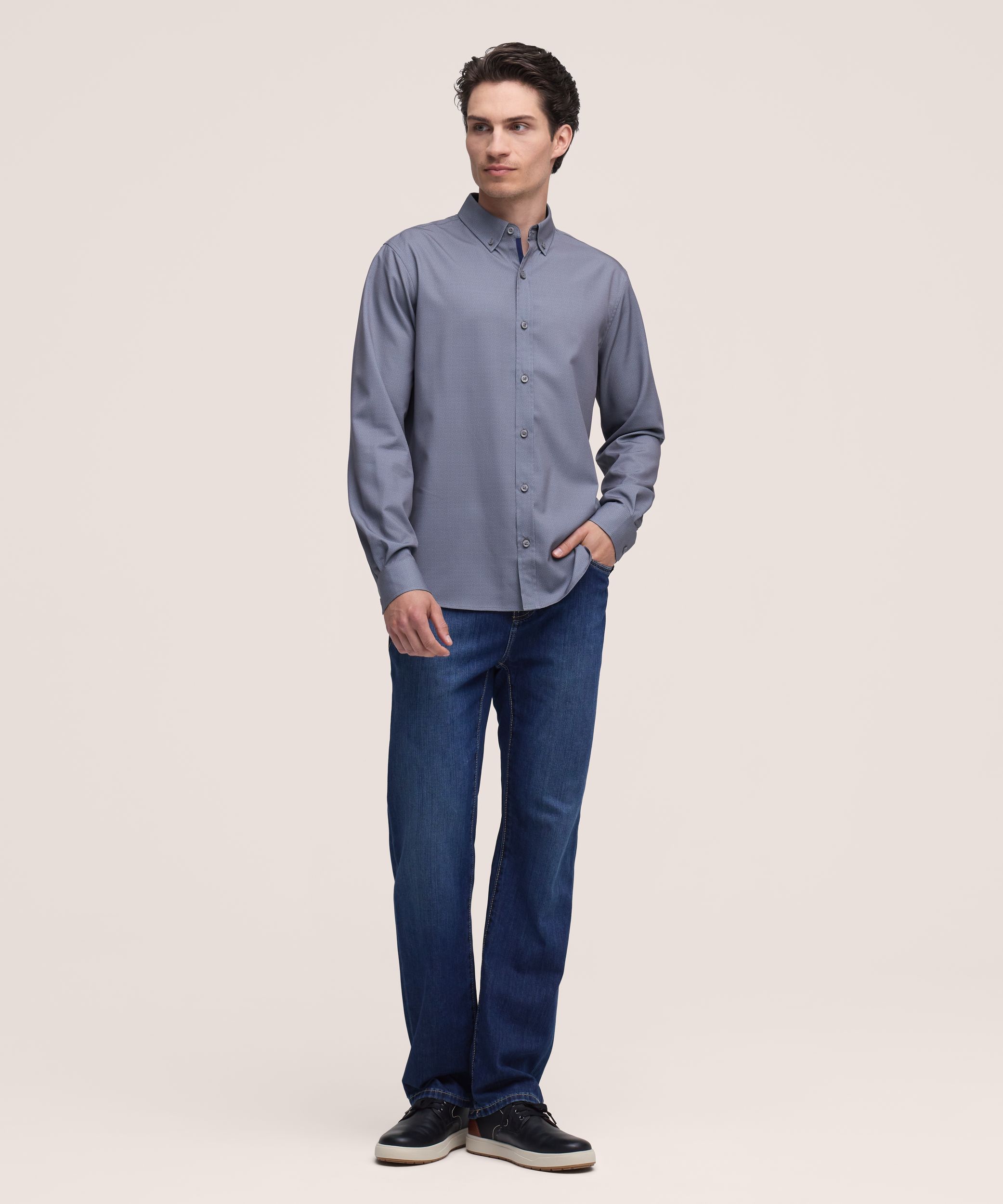 Denver Hayes Men’s Hybrid 4 Way Stretch Dress Shirt