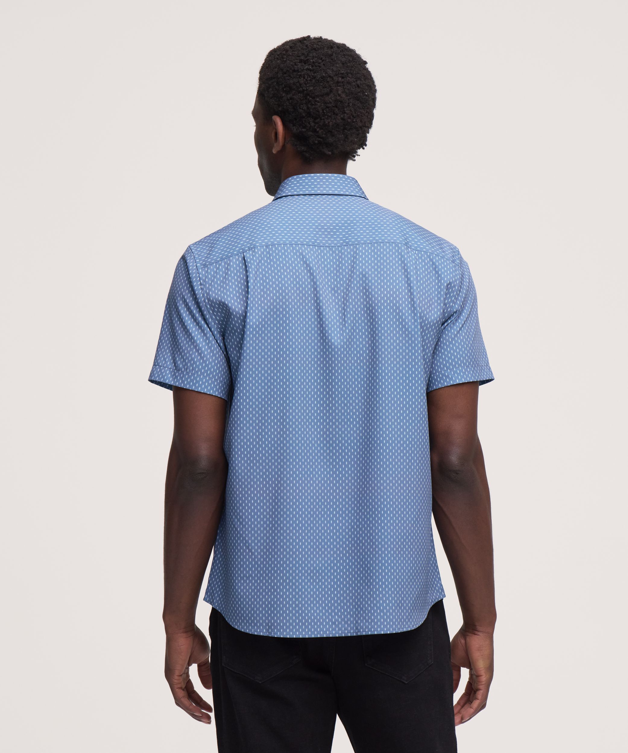 Denver Hayes Men's Short Sleeve Hybrid 4-Way Stretch Shirt