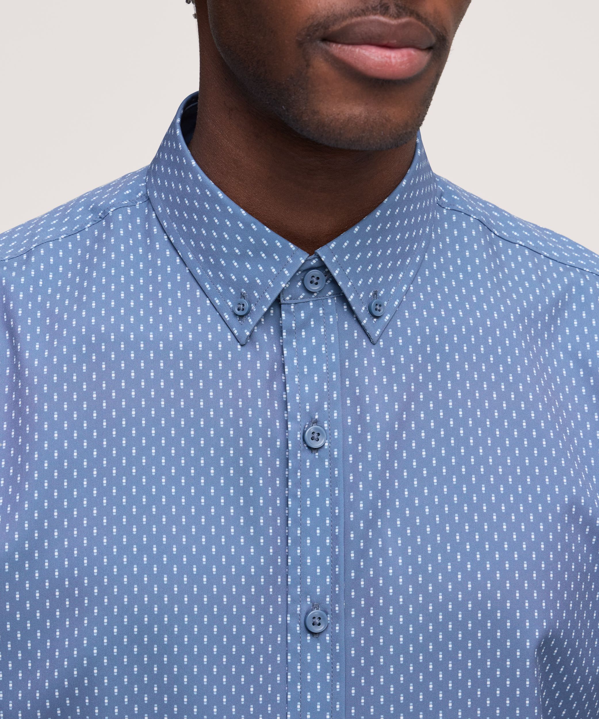 Denver Hayes Men's Short Sleeve Hybrid 4-Way Stretch Shirt