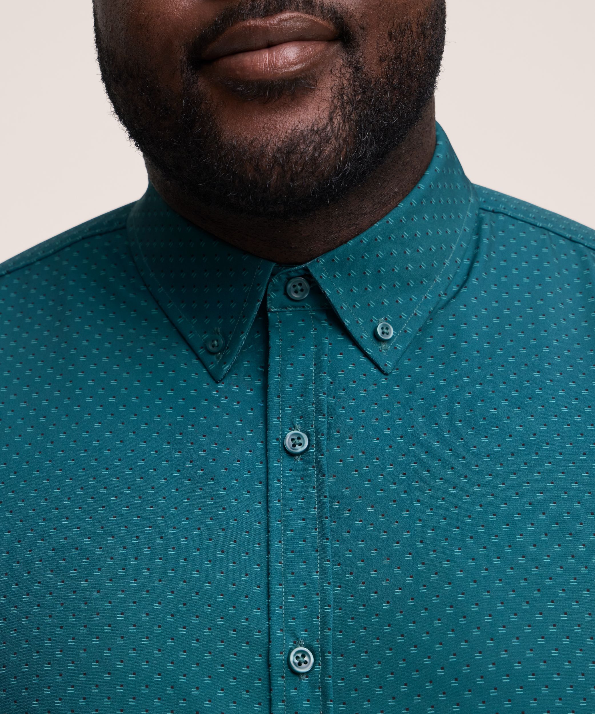 Denver Hayes Men's Short Sleeve Hybrid 4-Way Stretch Shirt