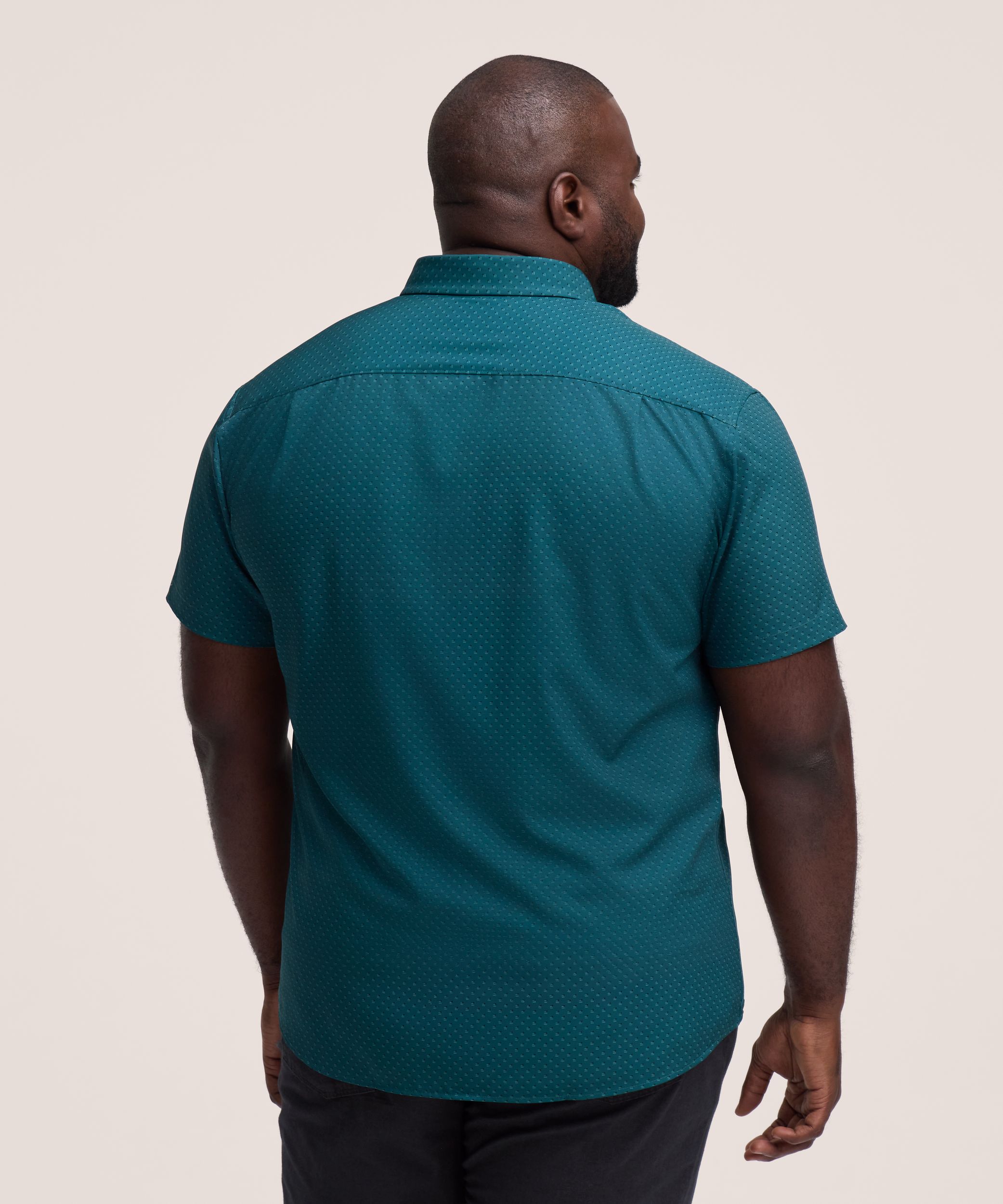 Denver Hayes Men's Short Sleeve Hybrid 4-Way Stretch Shirt