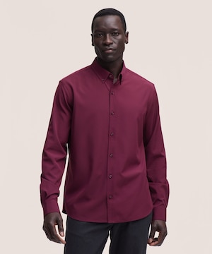 Chemise habillée tissée à manches longues extensible dans 4 sens pour hommes, Hybrid, Denver Hayes