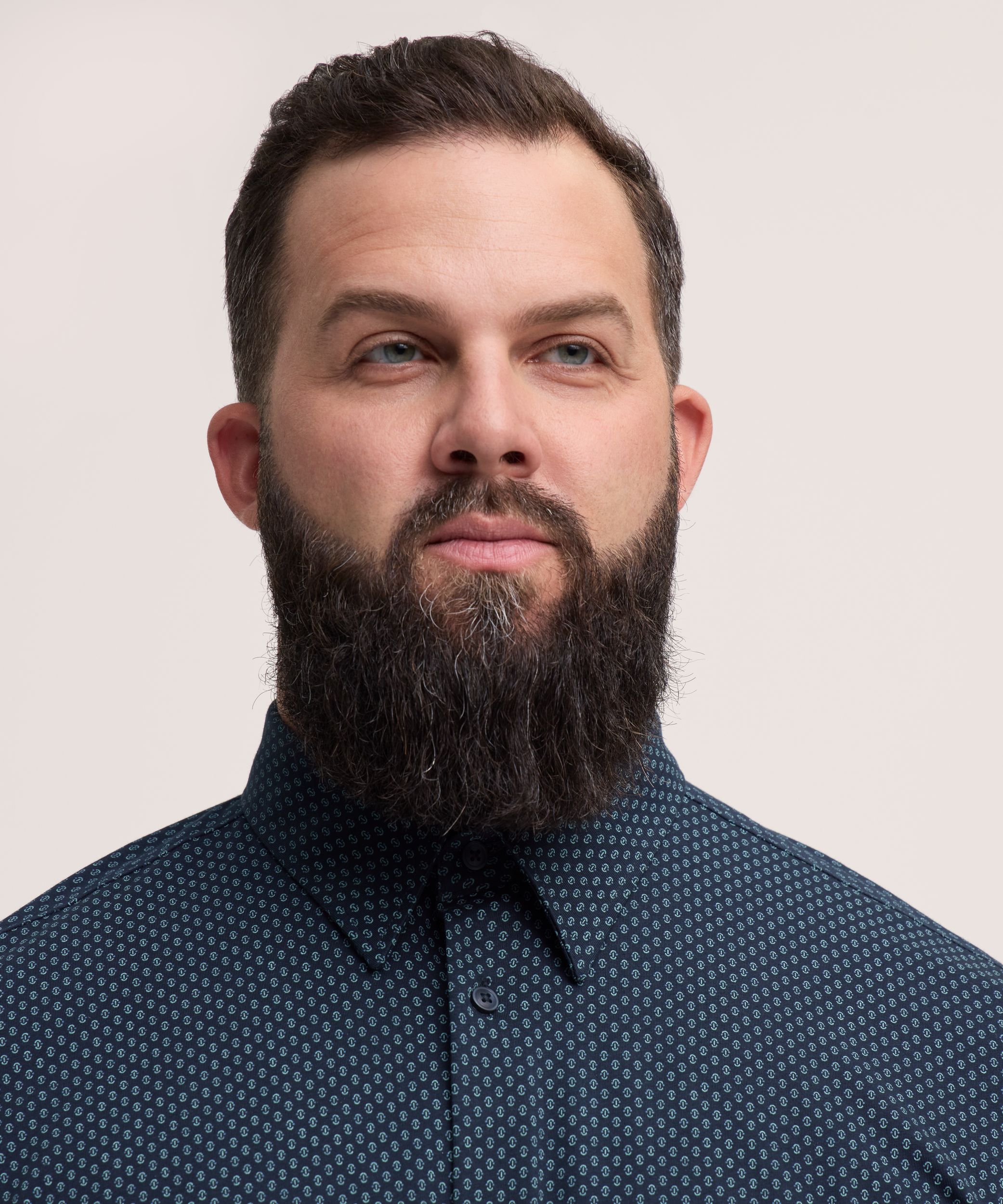 Chemise à manches longues en tricot extensible pour hommes, Denver Hayes