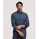 Chemise à manches longues en tricot extensible pour hommes, Denver Hayes