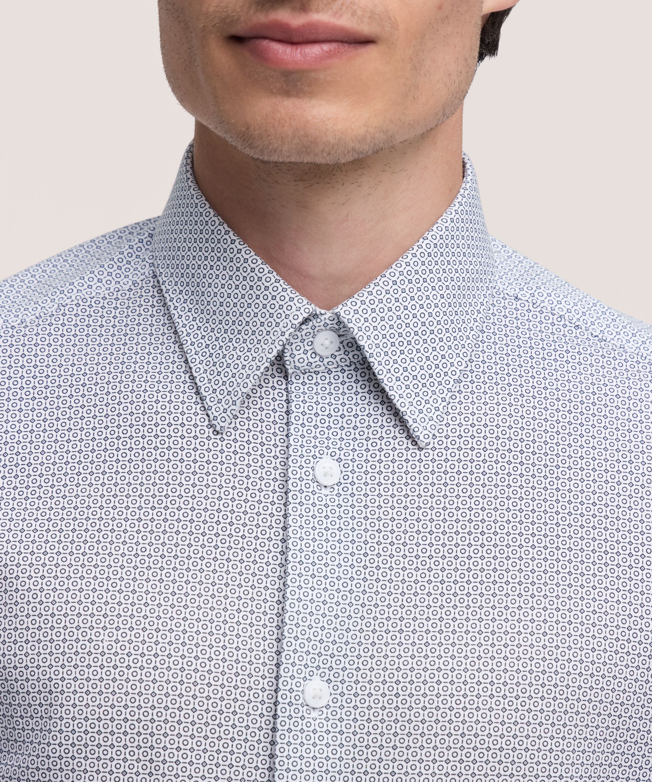 Chemise à manches longues en tricot extensible pour hommes, Denver Hayes