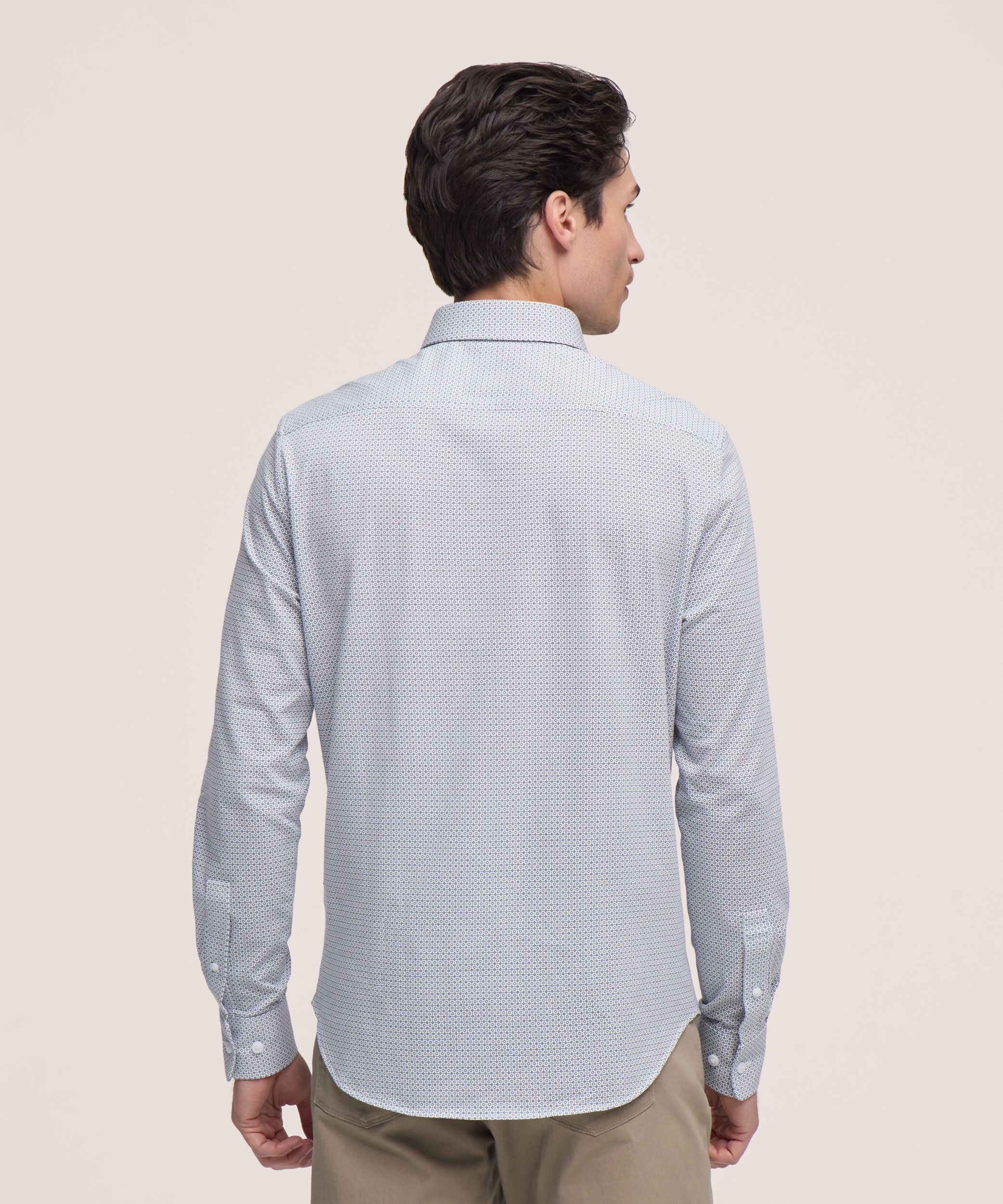 Chemise à manches longues en tricot extensible pour hommes, Denver Hayes