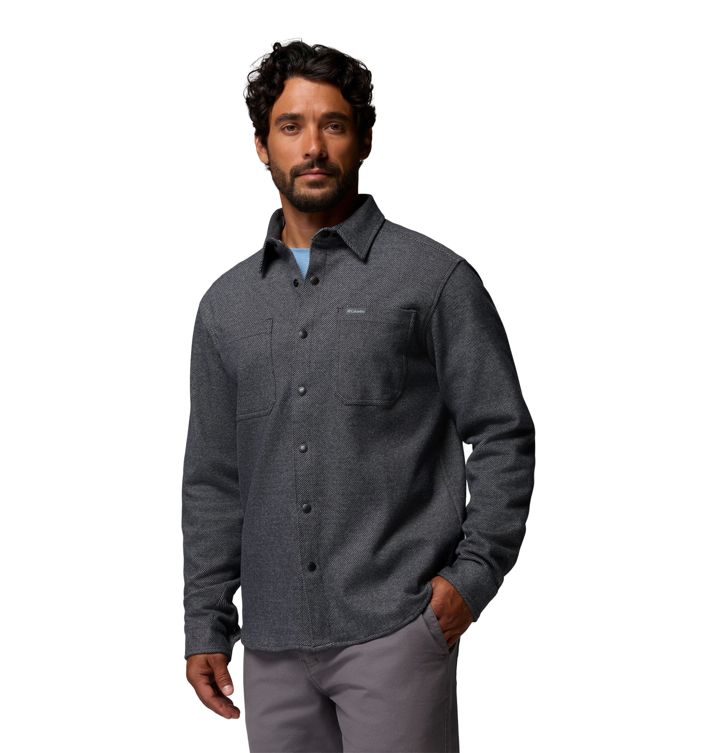 Columbia Men's Twill River Long Sleeve Knit Shirt
