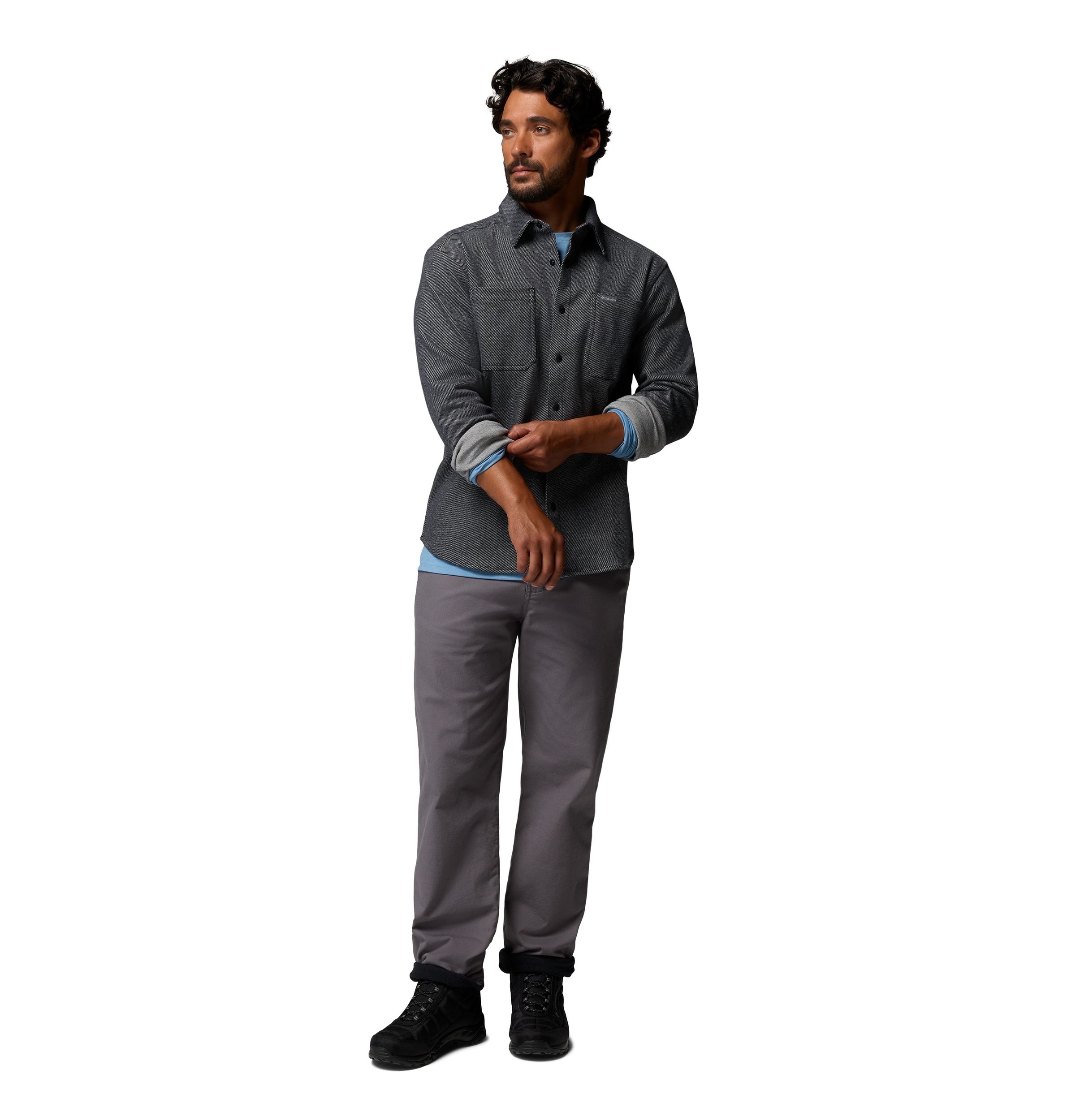 Columbia Men's Twill River Long Sleeve Knit Shirt