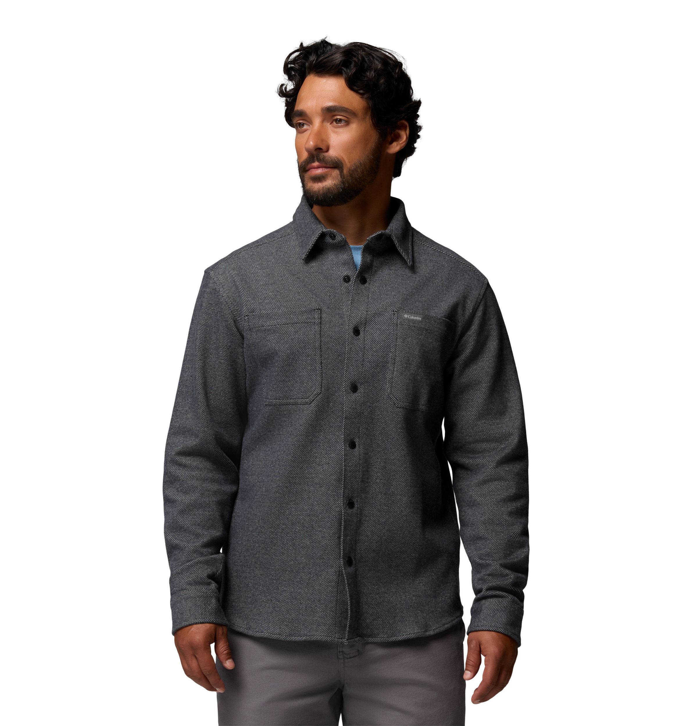 Columbia Men's Twill River Long Sleeve Knit Shirt