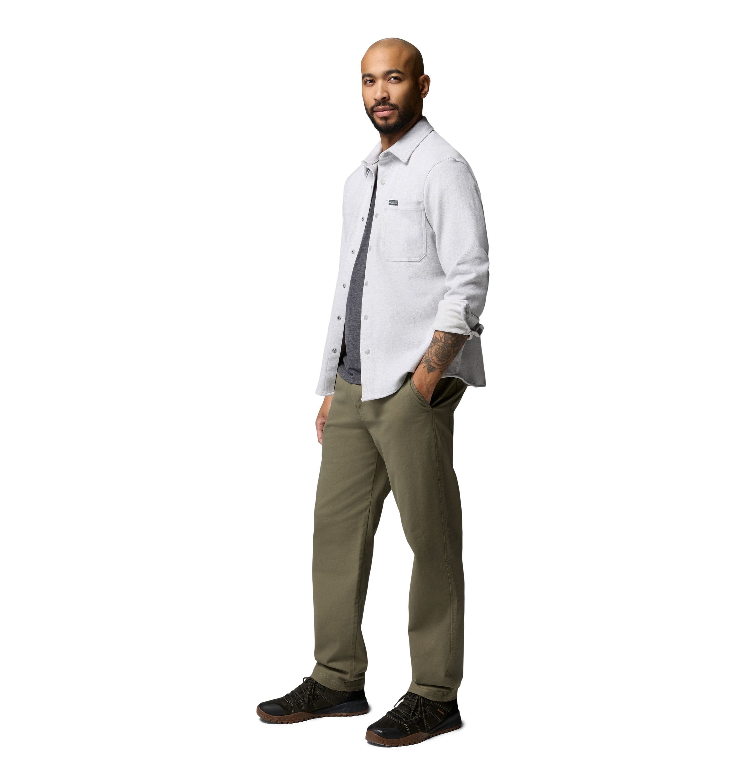 Columbia Men's Twill River Long Sleeve Knit Shirt