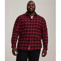 Chemise en flanelle de base extensible à manches longues pour hommes, WindRiver