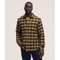Chemise en flanelle de base extensible à manches longues pour hommes, WindRiver