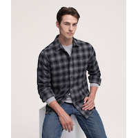 Chemise en flanelle de base extensible à manches longues pour hommes, WindRiver
