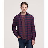 WindRiver Men's Basic Stretch Long Sleeve Flannel Shirt Front_Flat