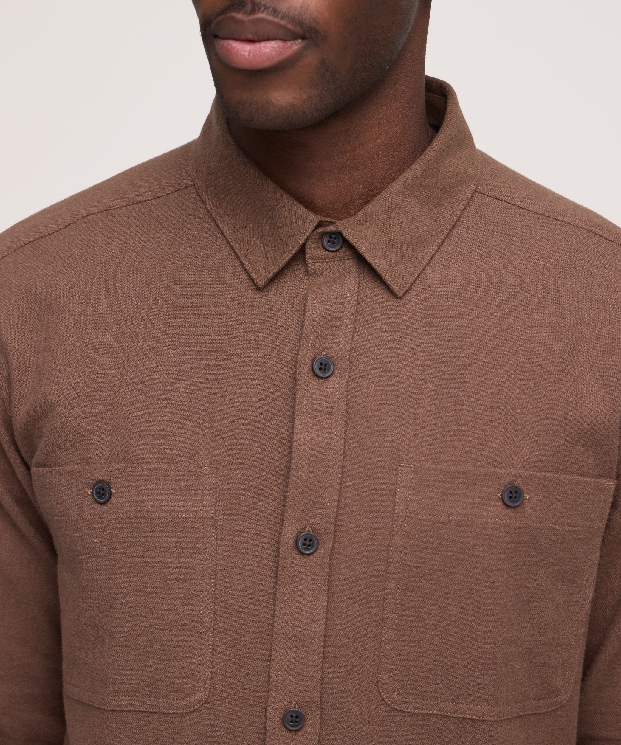 WindRiver Men's Basic Stretch Flannel Shirt