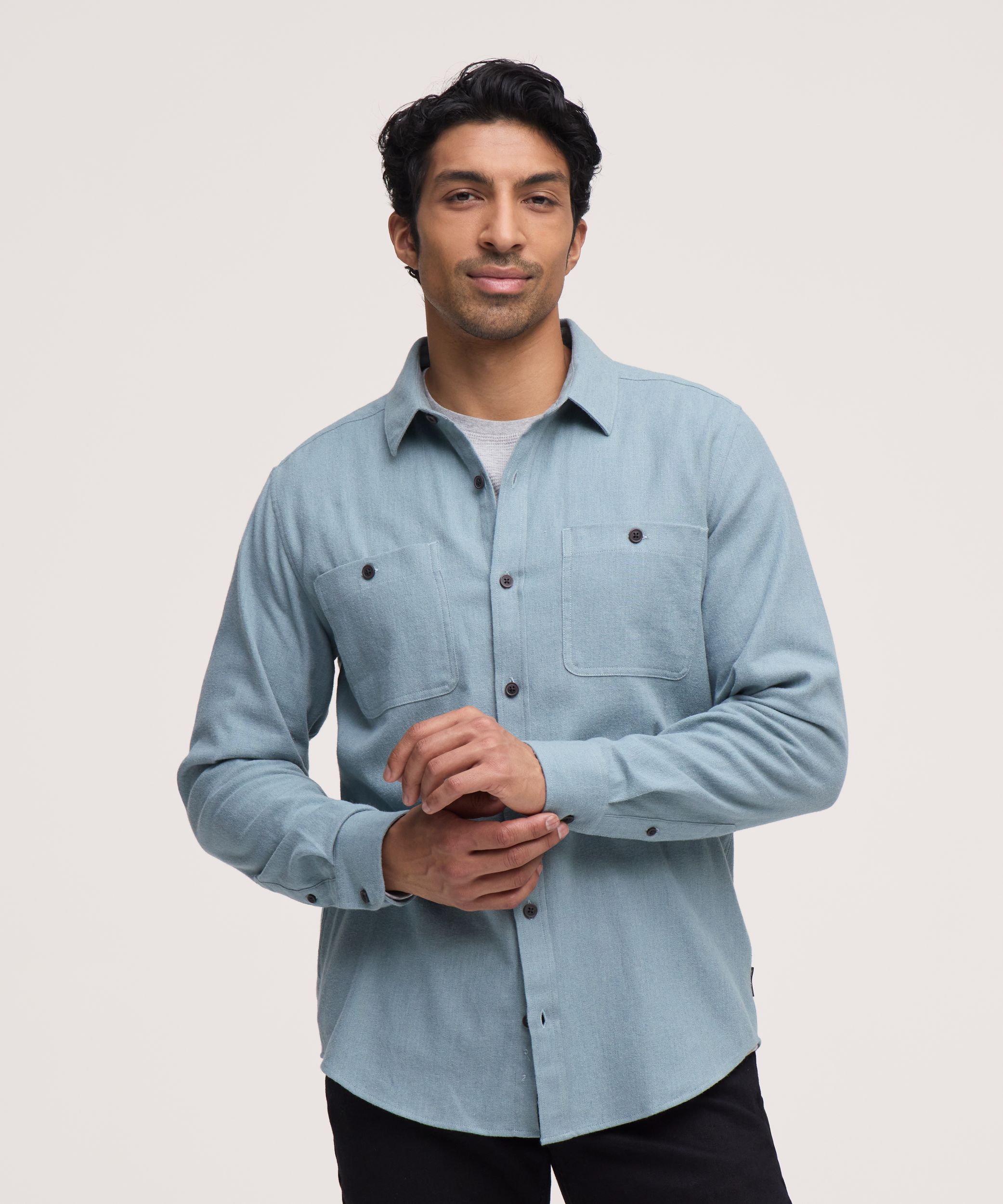 Chemise en flanelle de base extensible pour hommes, WindRiver