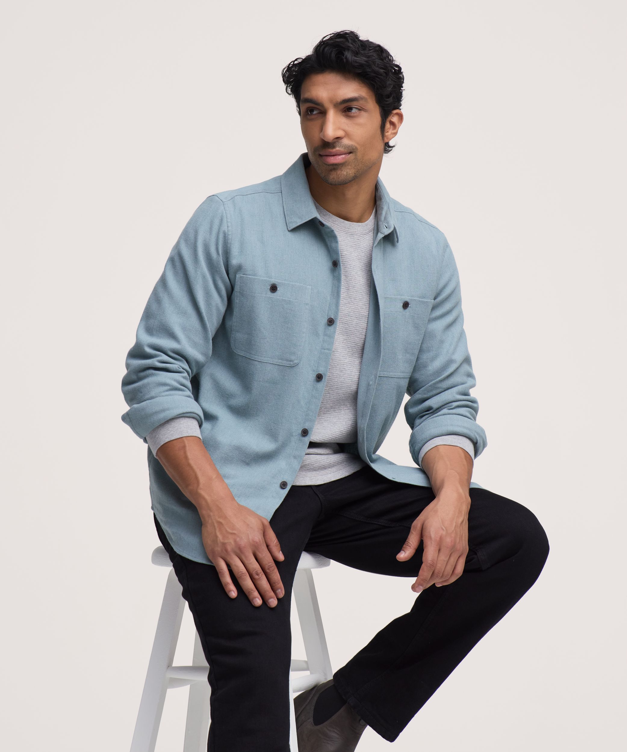 Chemise en flanelle de base extensible pour hommes, WindRiver