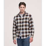 Chemise en flanelle de base extensible et contrastante pour hommes, WindRiver Front_Flat