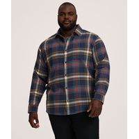 Chemise en flanelle de base extensible et contrastante pour hommes, WindRiver
