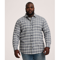 WindRiver Men's Basic Stretch Snap-Front Flannel Shirt
