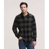 WindRiver Men's Basic Stretch Snap-Front Flannel Shirt Front_Flat