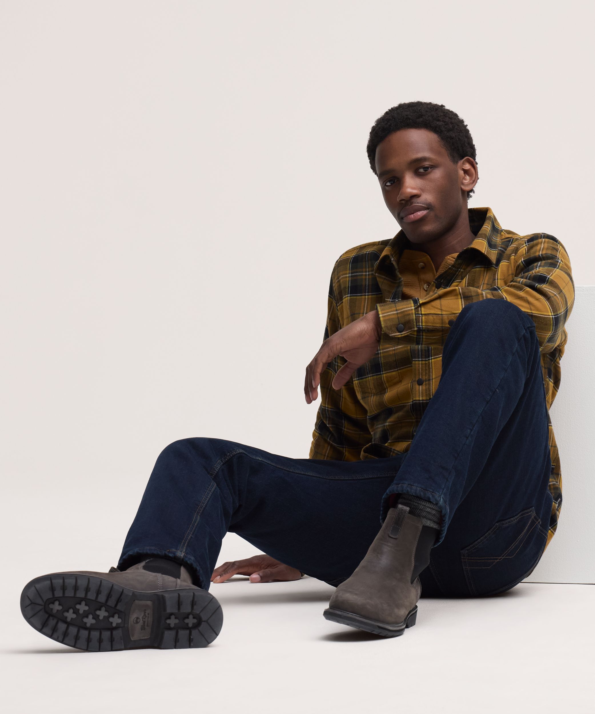 Chemise en flanelle de base extensible à boutons-pression pour hommes, WindRiver