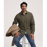 Chemise en flanelle de base extensible à boutons-pression pour hommes, WindRiver