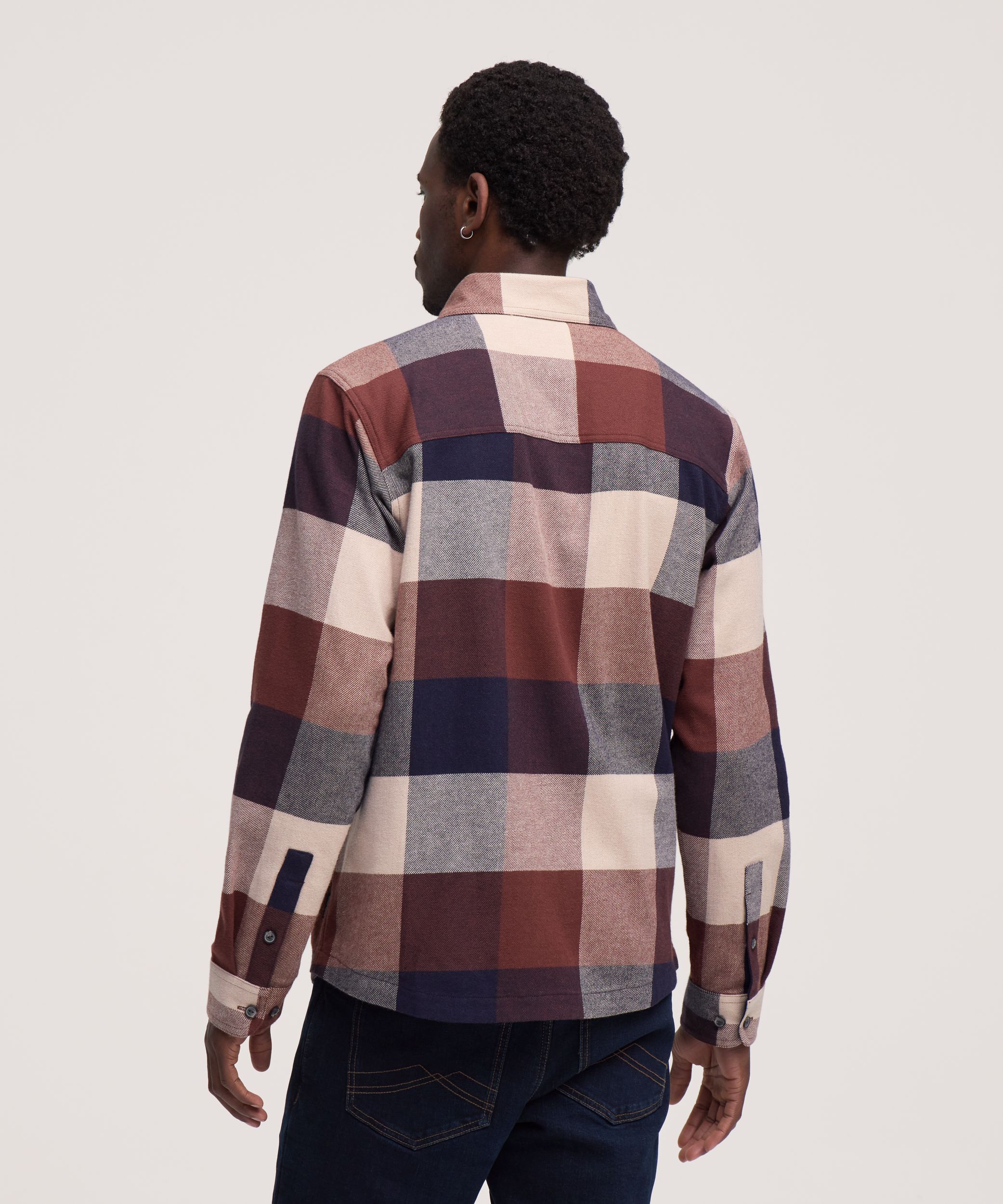 Chemise en flanelle extensible d’épaisseur moyenne pour hommes, WindRiver