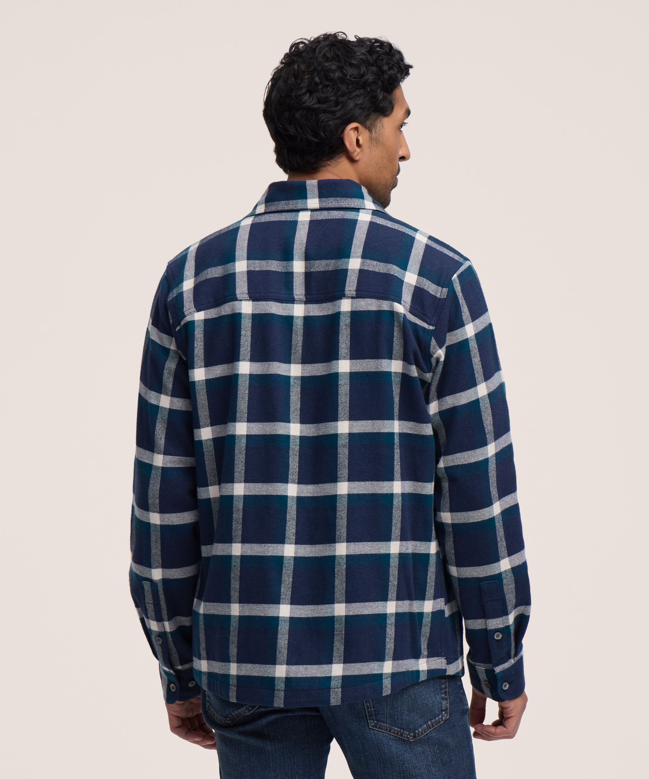 Chemise en flanelle extensible d’épaisseur moyenne pour hommes, WindRiver