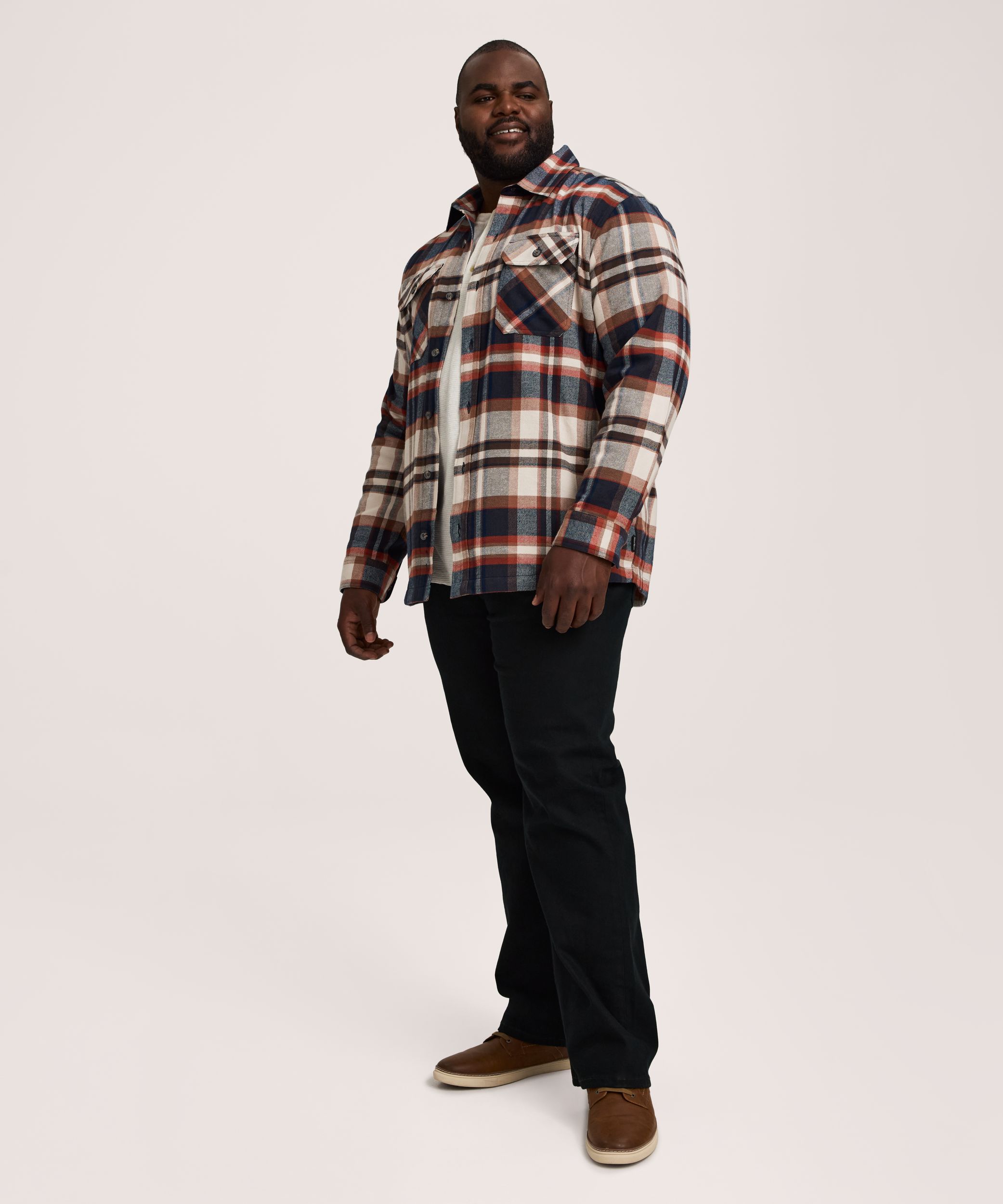 WindRiver Men's Mid-Weight Stretch Flannel Shirt