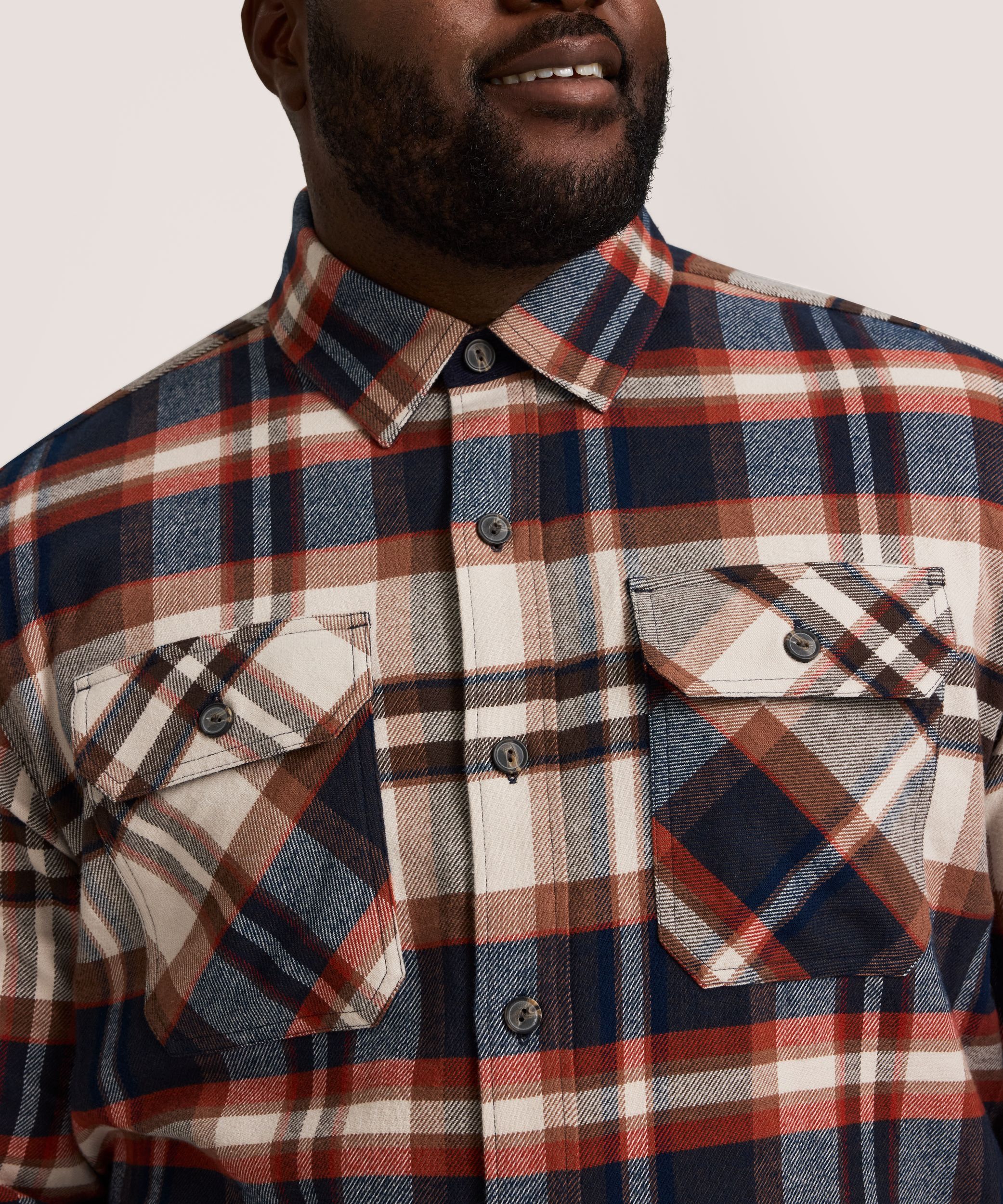WindRiver Men's Mid-Weight Stretch Flannel Shirt