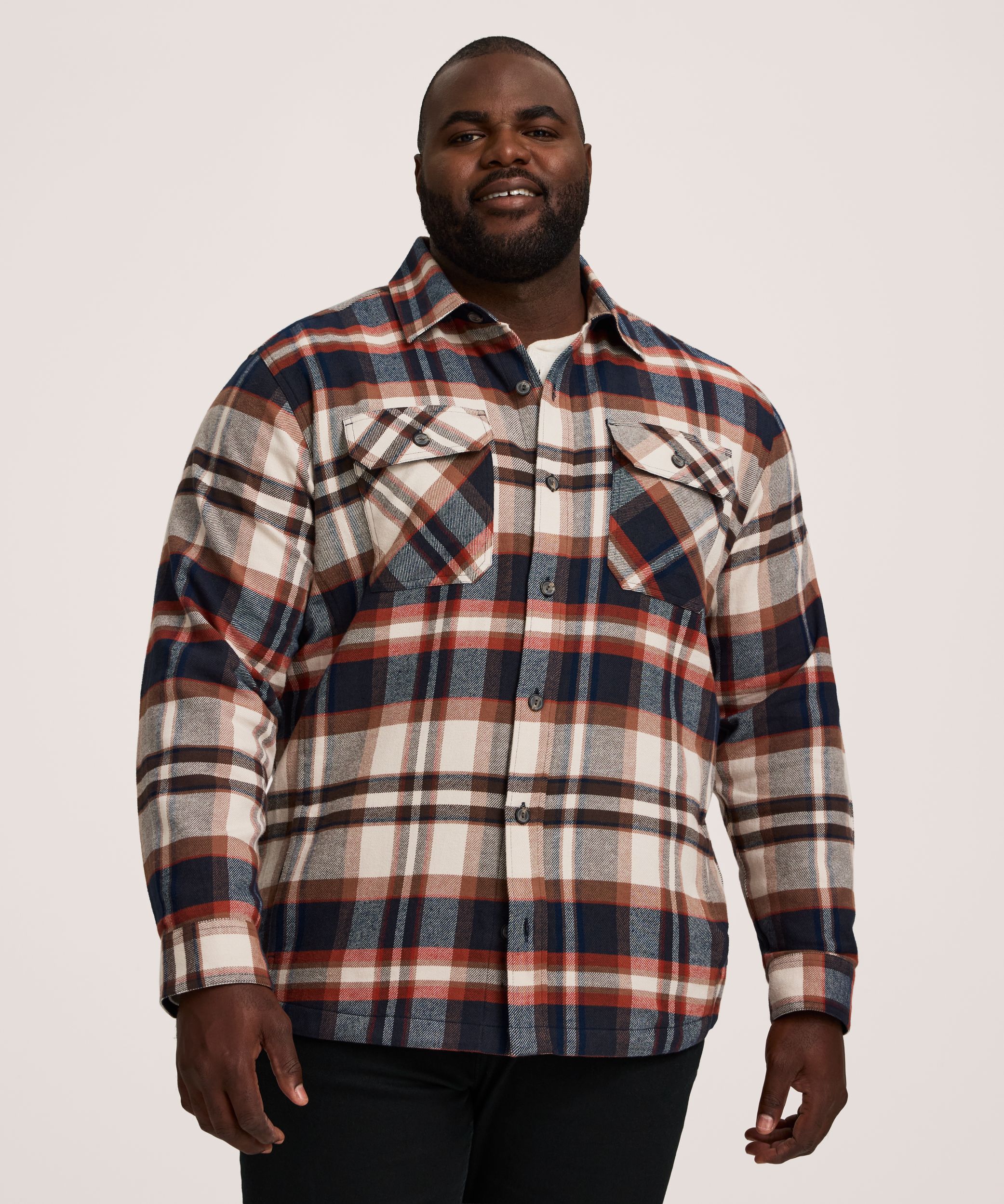 WindRiver Men's Mid-Weight Stretch Flannel Shirt