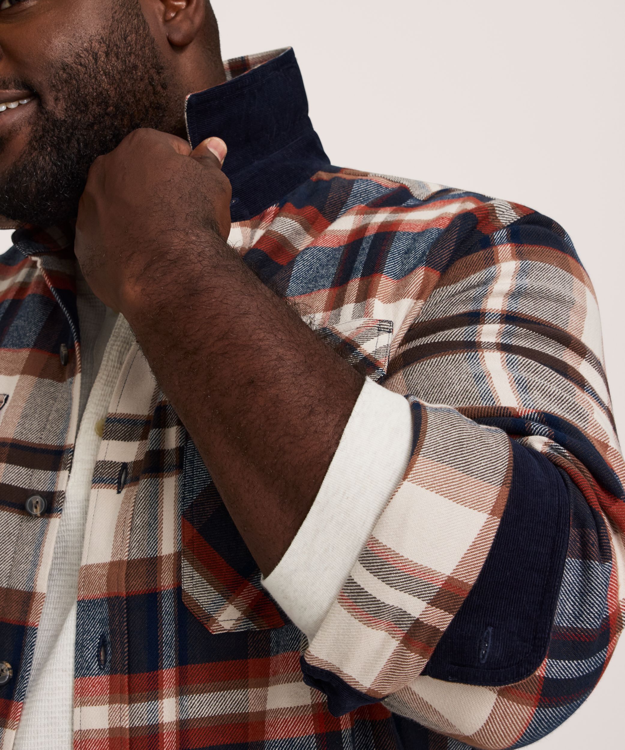WindRiver Men's Mid-Weight Stretch Flannel Shirt