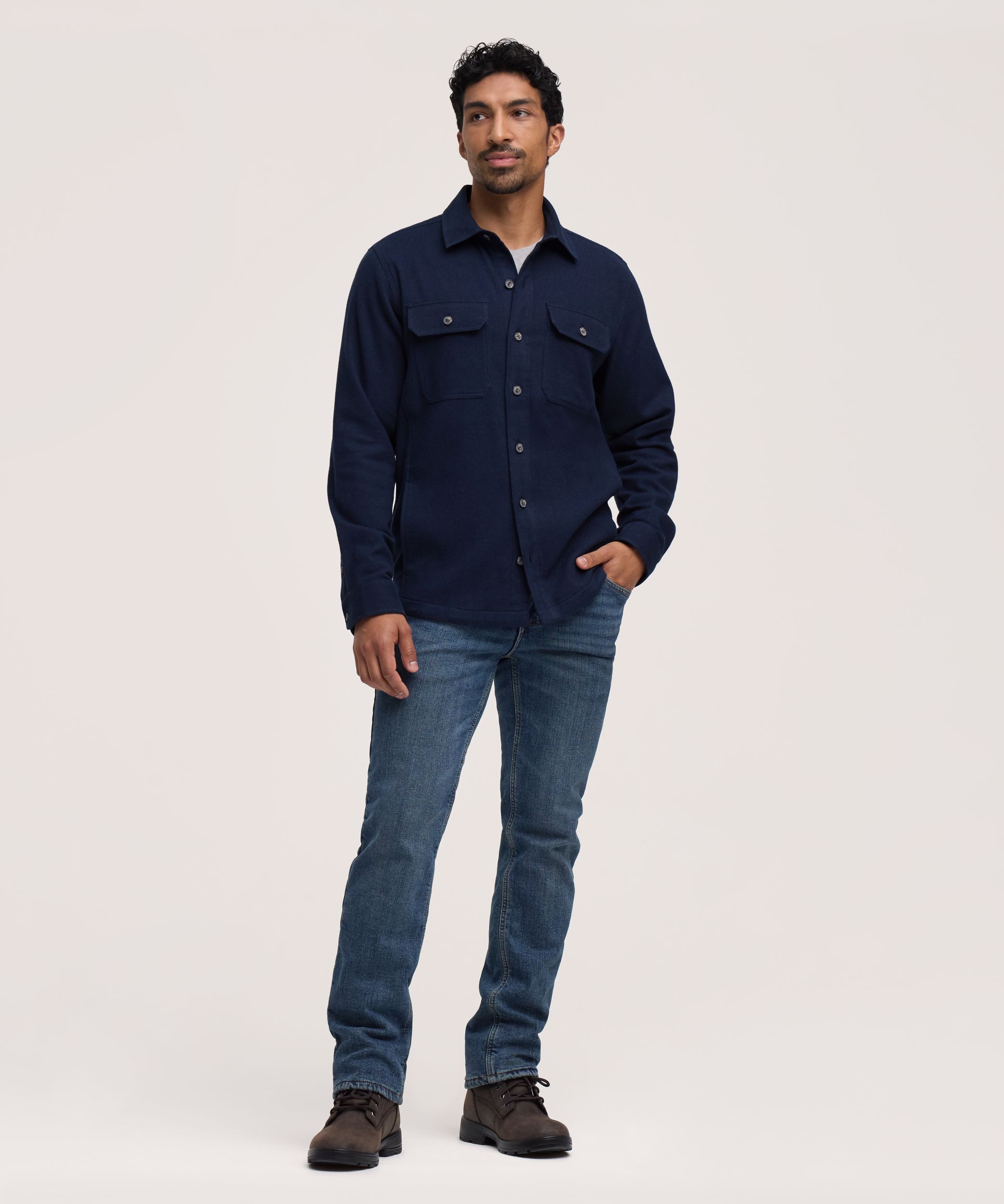WindRiver Men's Mid-Weight Oversized Stretch Flannel Shirt
