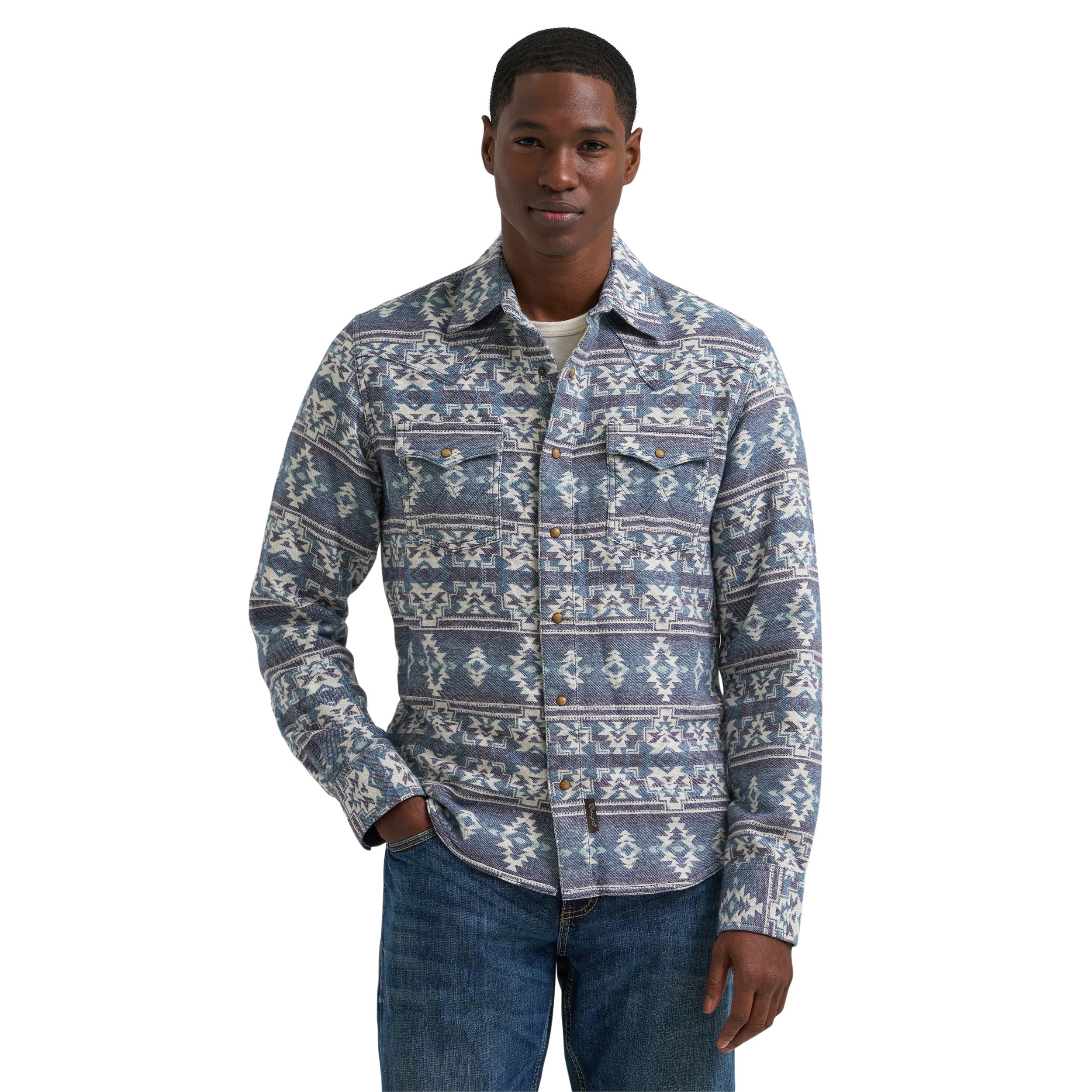 Wrangler Men's Retro Jacquard Shirt Jacket
