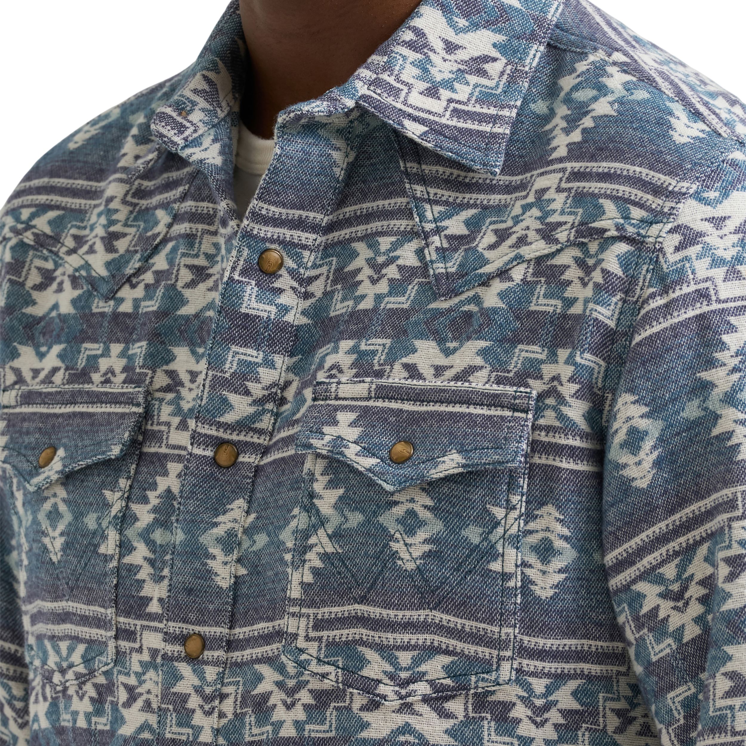 Chemise-veste en jacquard rétro pour hommes, Wrangler