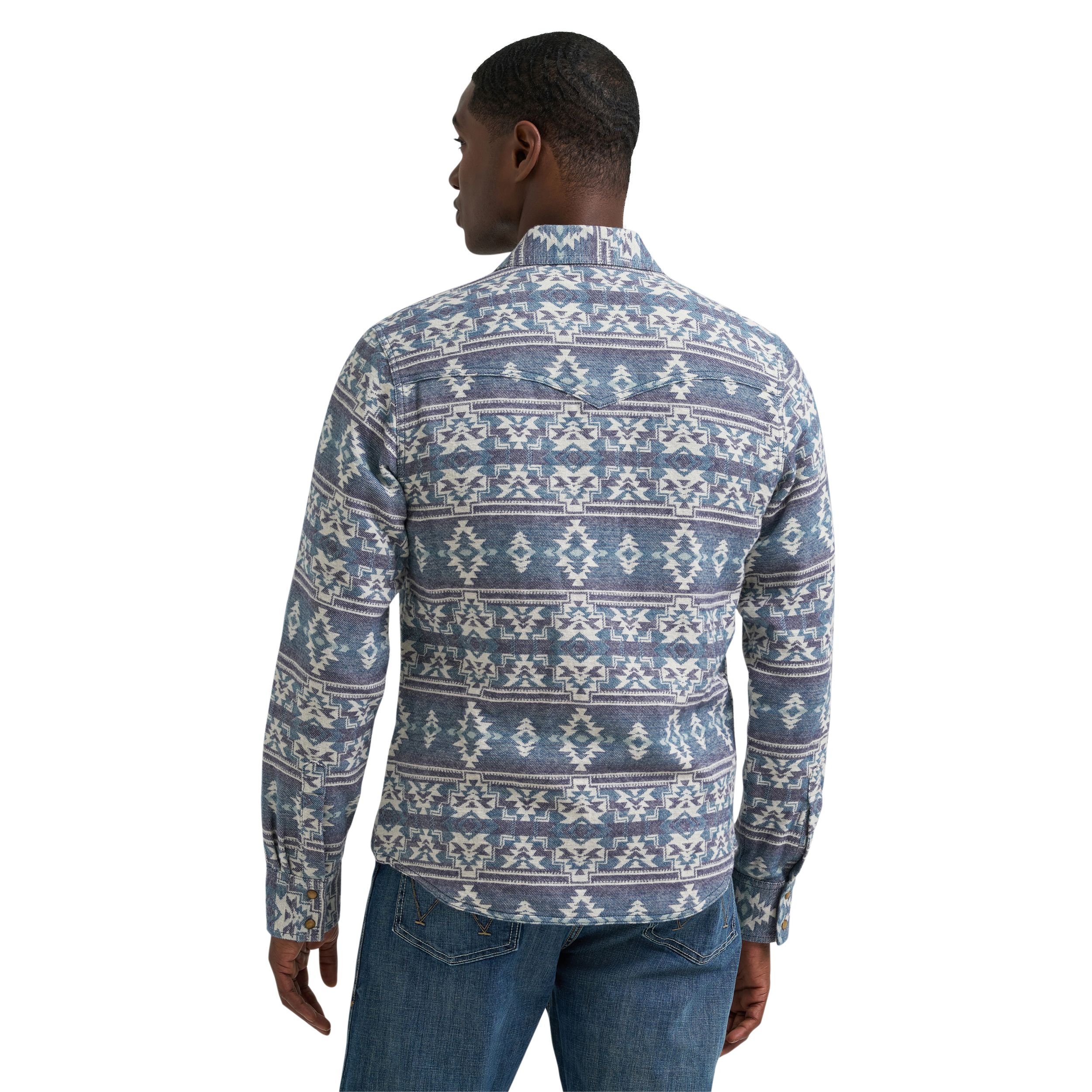 Chemise-veste en jacquard rétro pour hommes, Wrangler