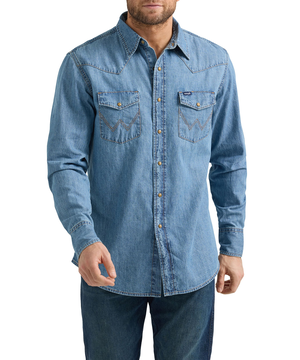 Chemise en denim rétro pour hommes, Wrangler