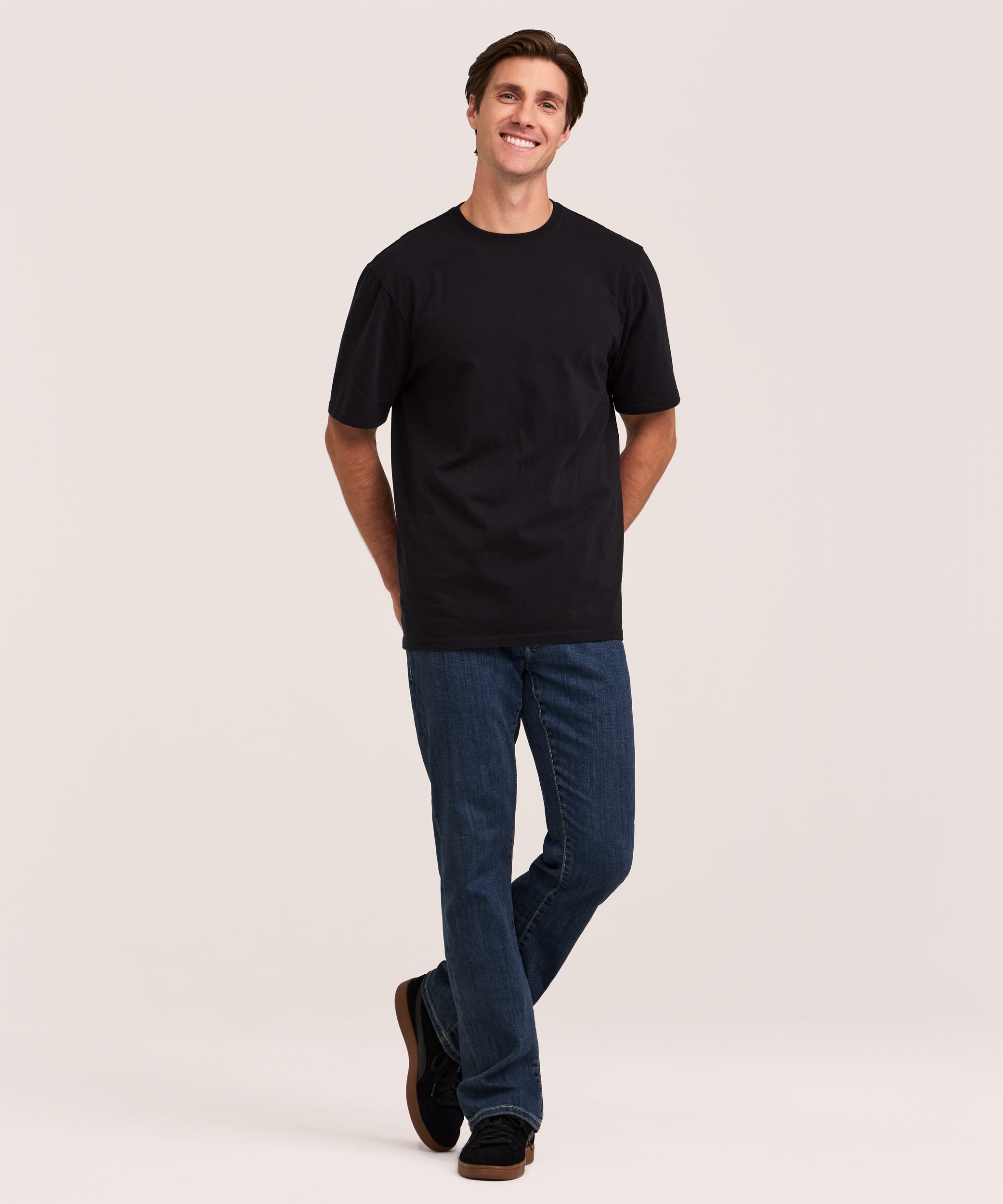 Denver Hayes Men's 50 Wash Classic Fit Crewneck T-Shirt