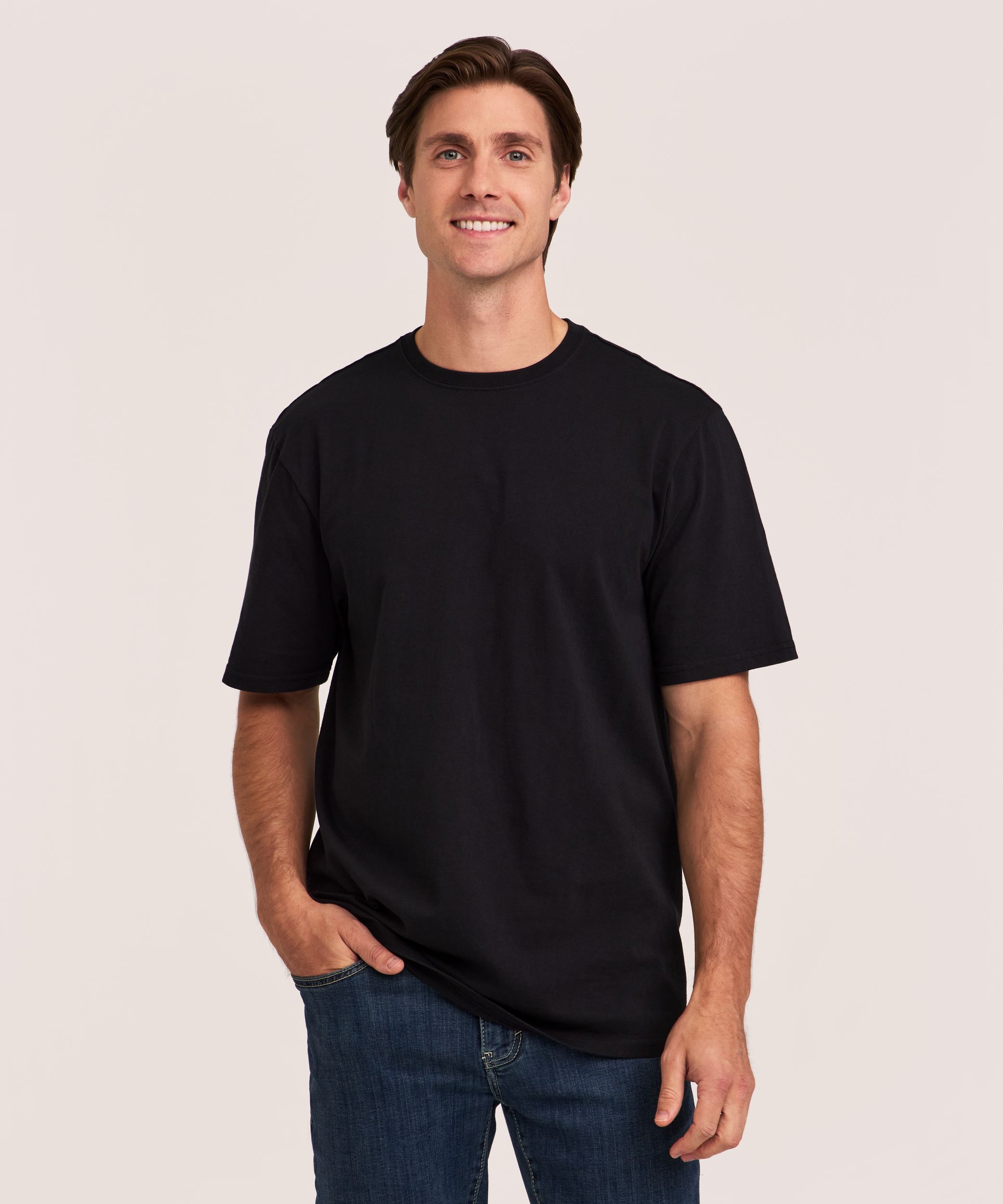 Denver Hayes Men's 50 Wash Classic Fit Crewneck T-Shirt