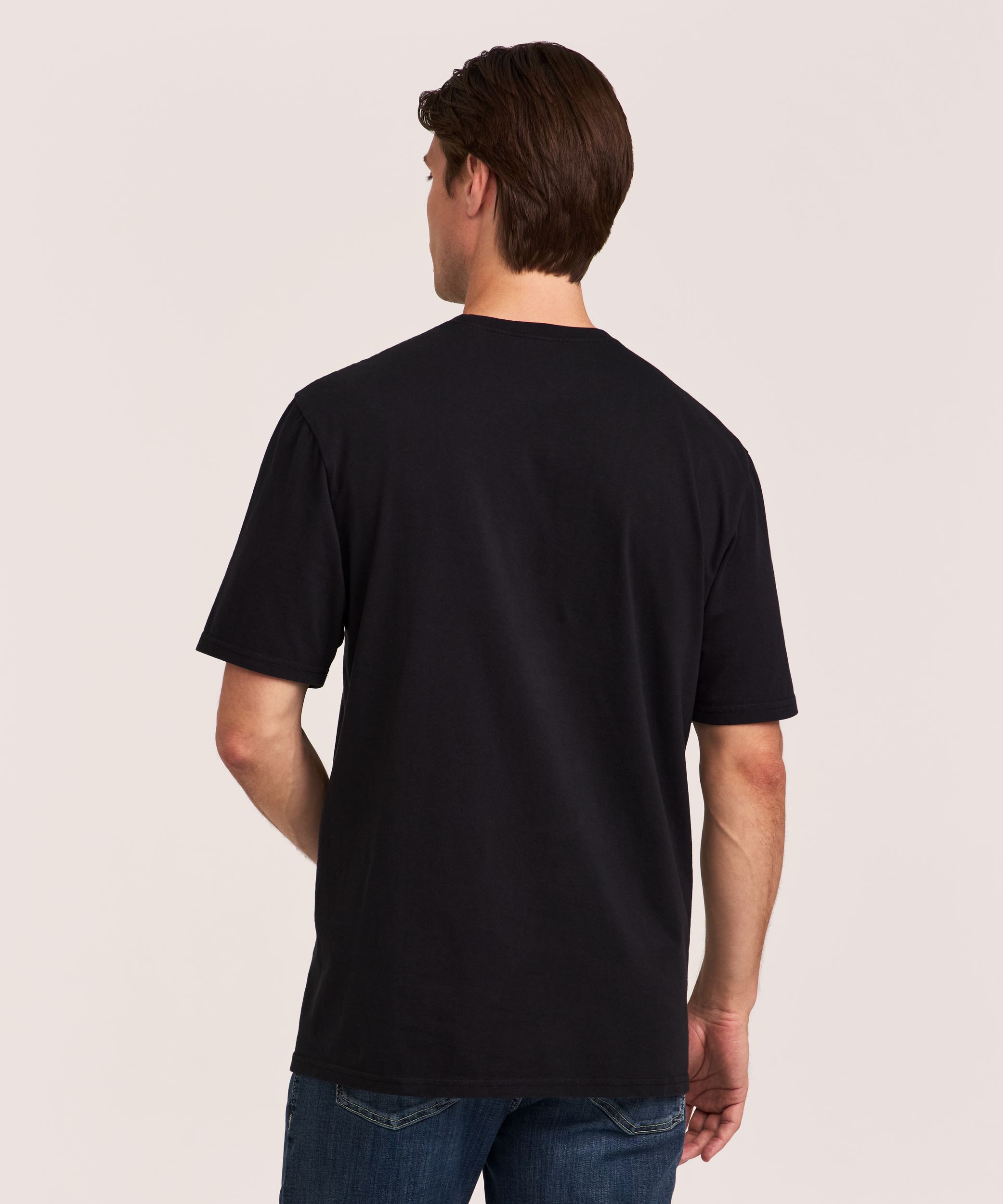 Denver Hayes Men's 50 Wash Classic Fit Crewneck T-Shirt