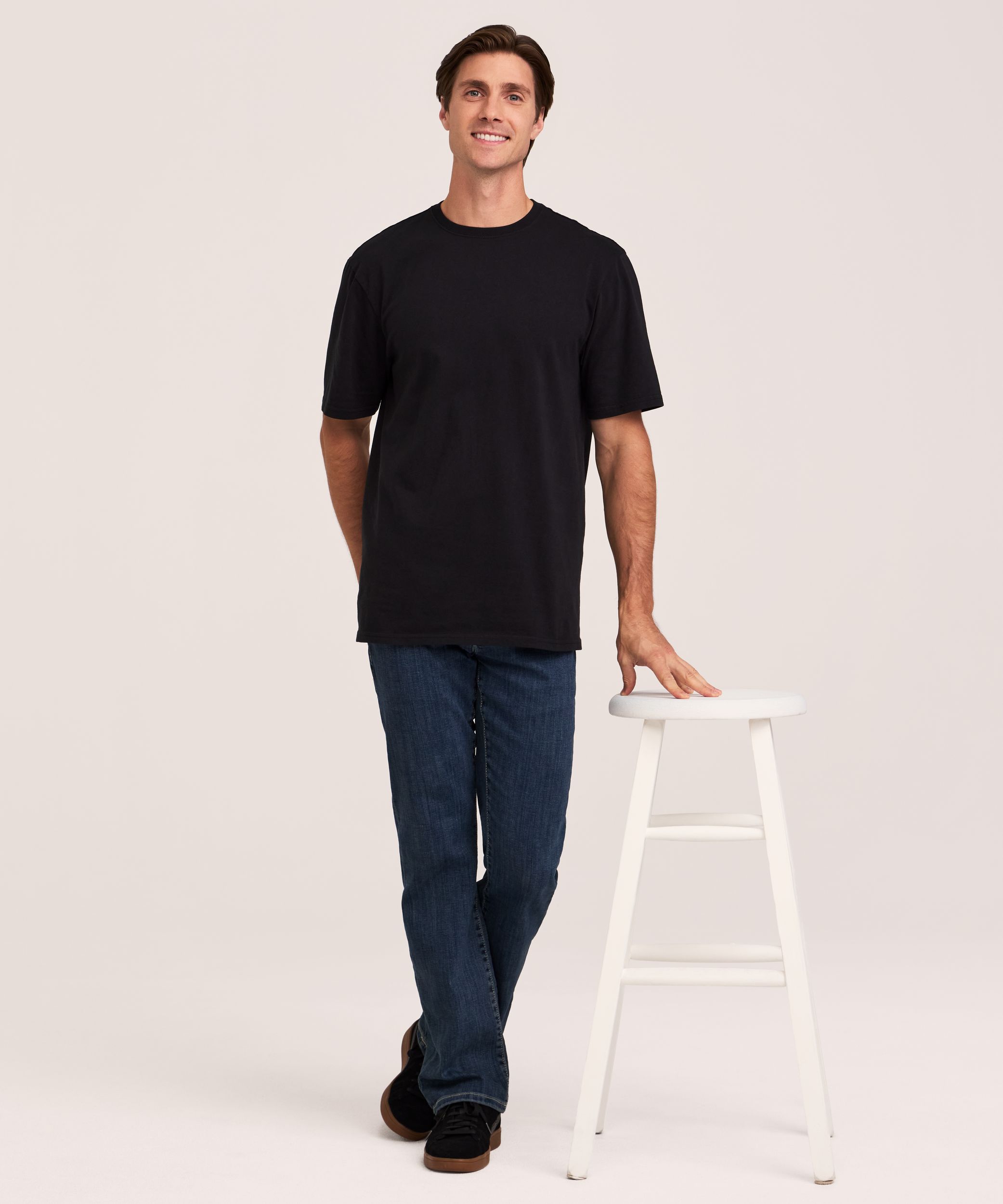 Denver Hayes Men's 50 Wash Classic Fit Crewneck T-Shirt