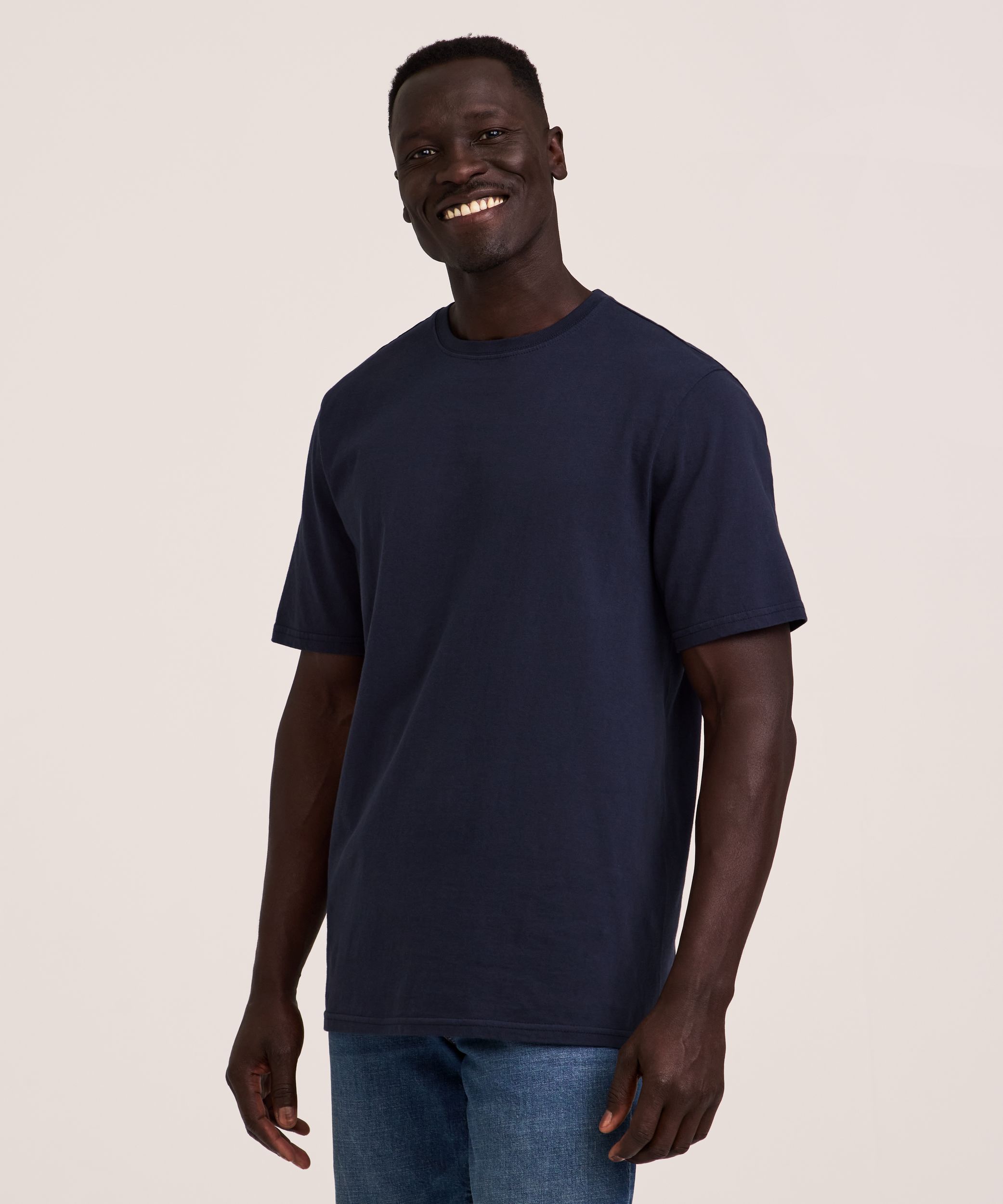 Denver Hayes Men's 50 Wash Classic Fit Crewneck T-Shirt