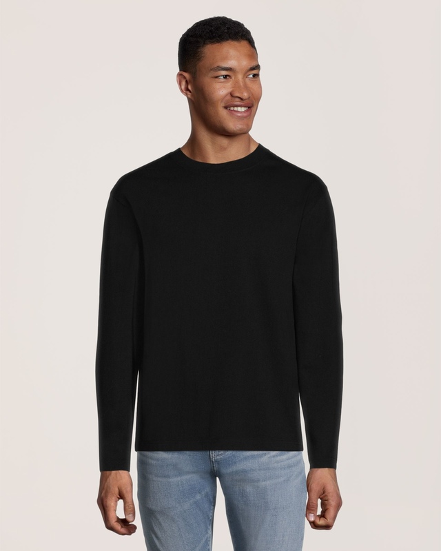 Denver Hayes Men's 50 Wash Long Sleeve Classic Fit Crew Neck T-Shirt