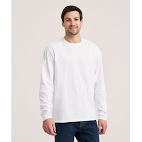 Denver Hayes Men's 50 Wash Long Sleeve Classic Fit Crew Neck T-Shirt
