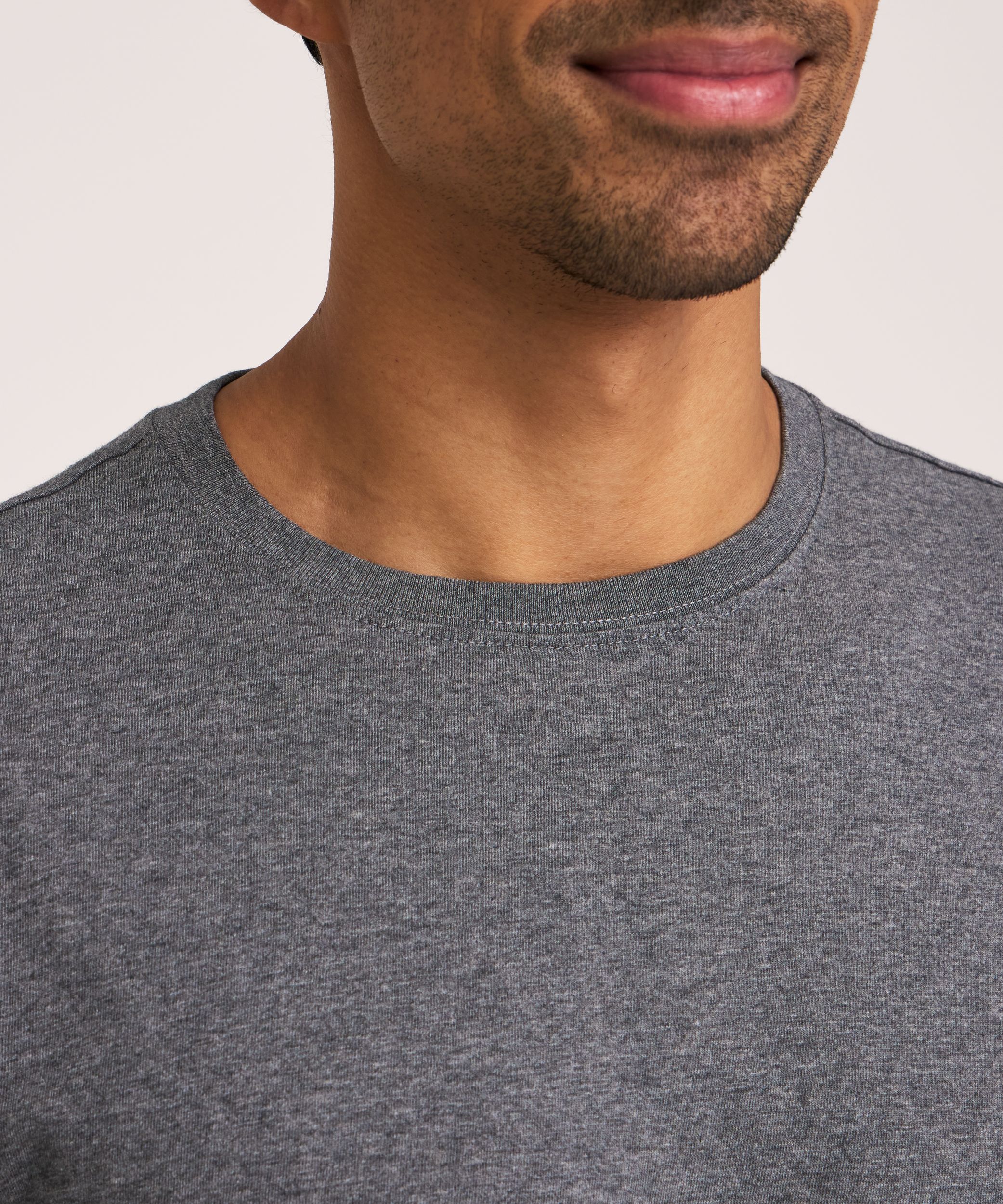 Denver Hayes Men's 50 Wash Long Sleeve Classic Fit Crew Neck T-Shirt